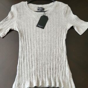 NWT Brave Soul Gray Ribbed Women Top
